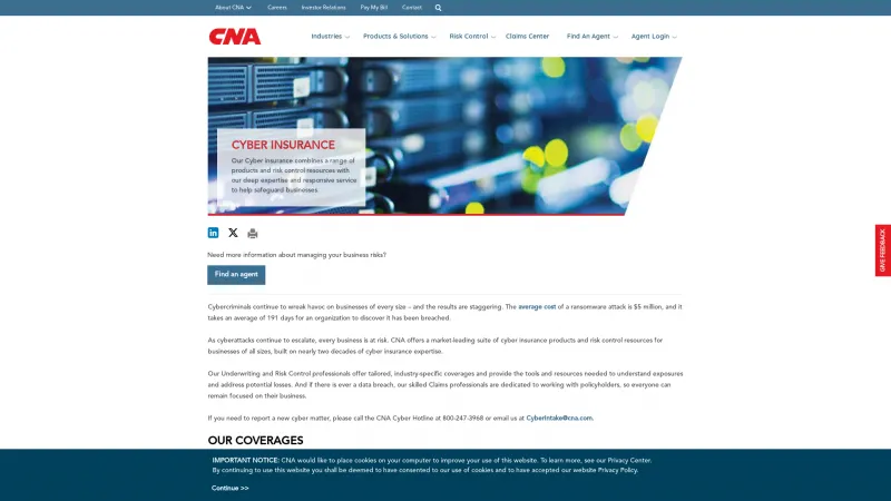 Homepage of CNA