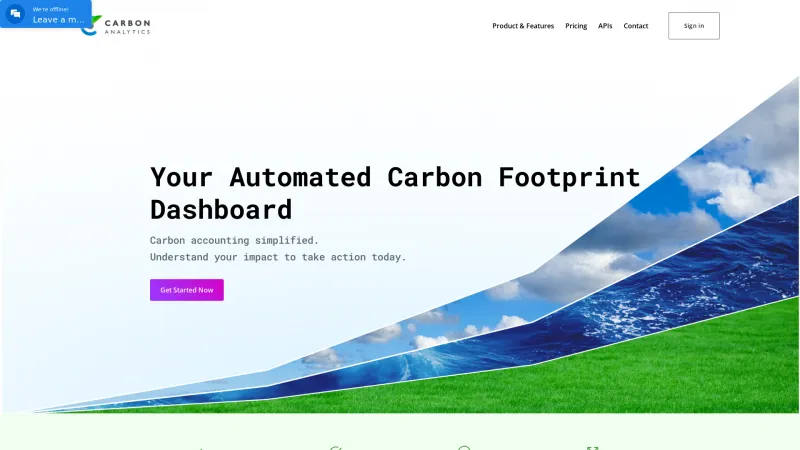 Homepage of Carbon Analytics