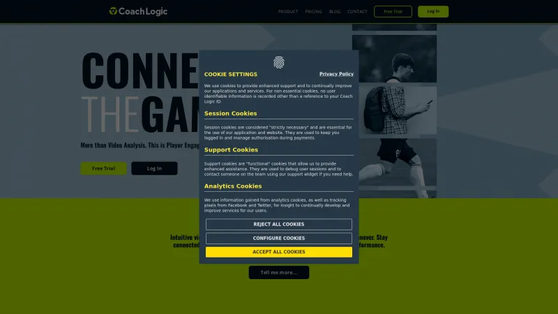 Homepage of Coach Logic