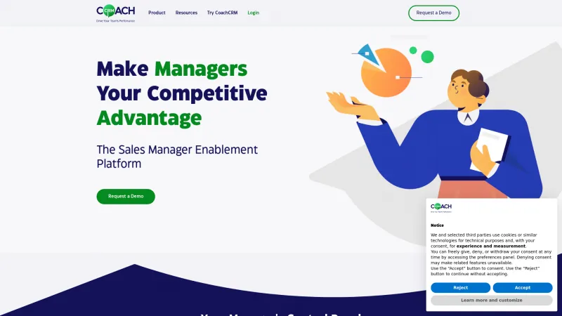 Homepage of CoachCRM