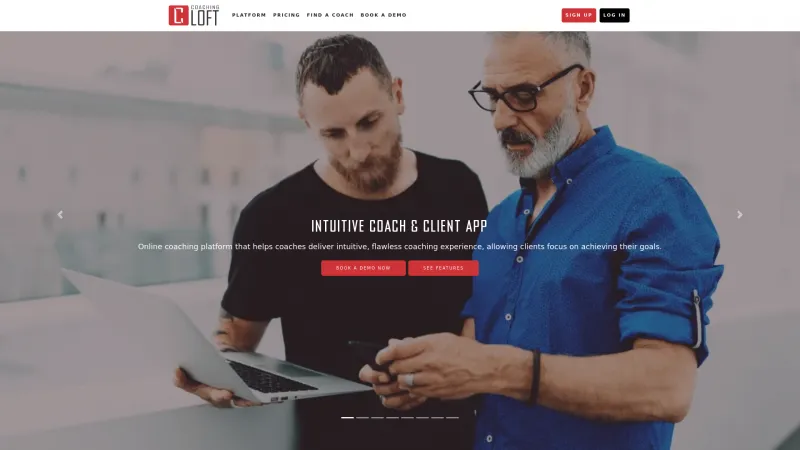 Homepage of Coaching Loft