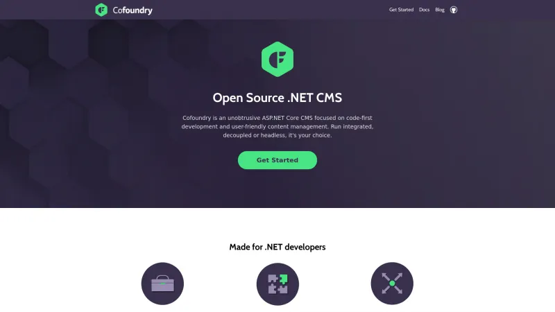 Homepage of Cofoundry