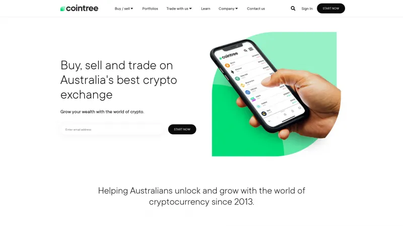 Homepage of Cointree