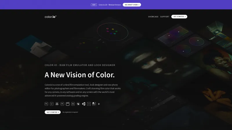 Homepage of Color.io