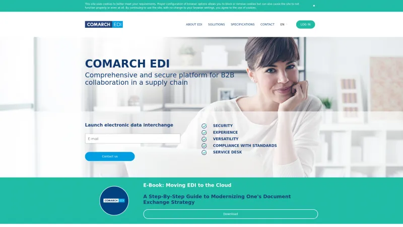 Homepage of Comarch EDI