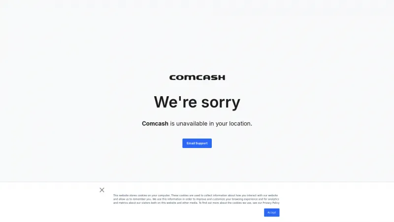 Homepage of COMCASH Retail ERP