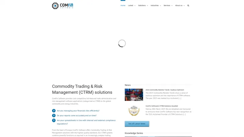 Homepage of Comcore