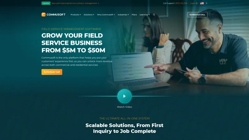 Homepage of Commusoft