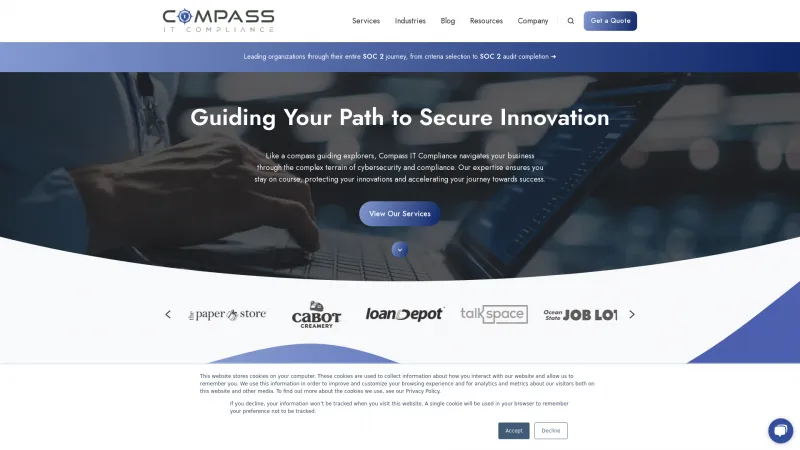 Homepage of Compass IT GRC