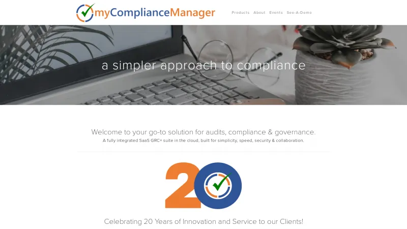 Homepage of ComplianceManager