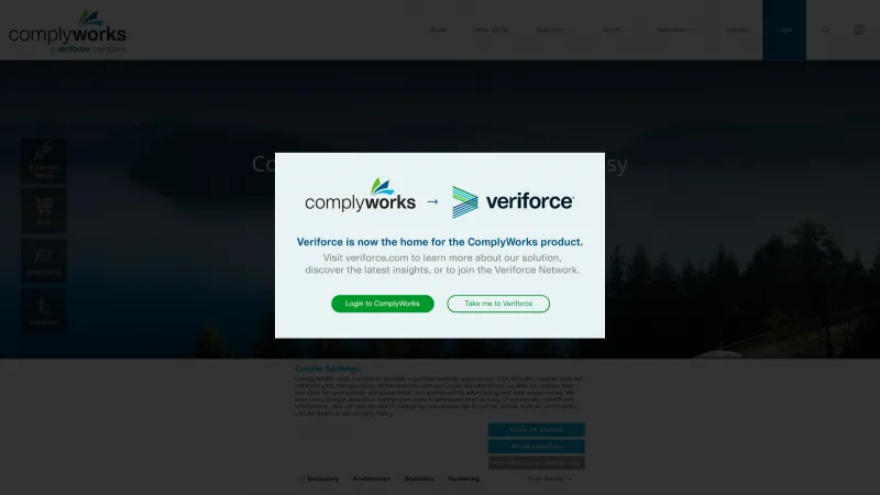 Homepage of ComplyWorks