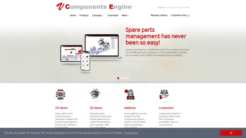 Homepage of Components Engine