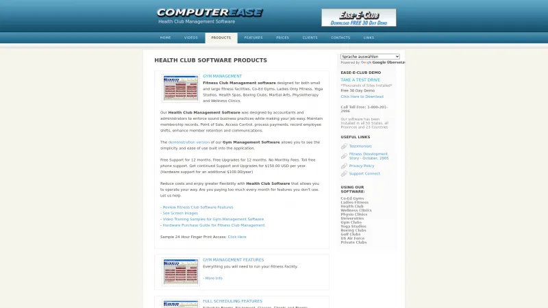 Homepage of Ease-E-Club