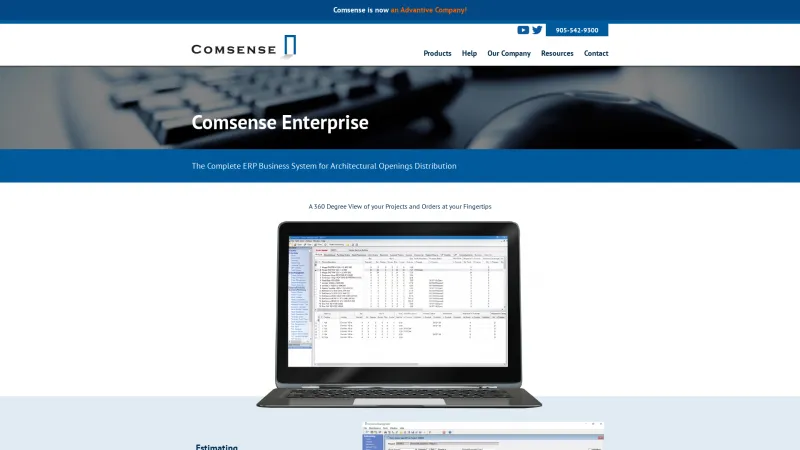 Homepage of Comsense Enterprise