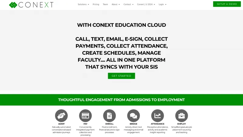 Homepage of Conext