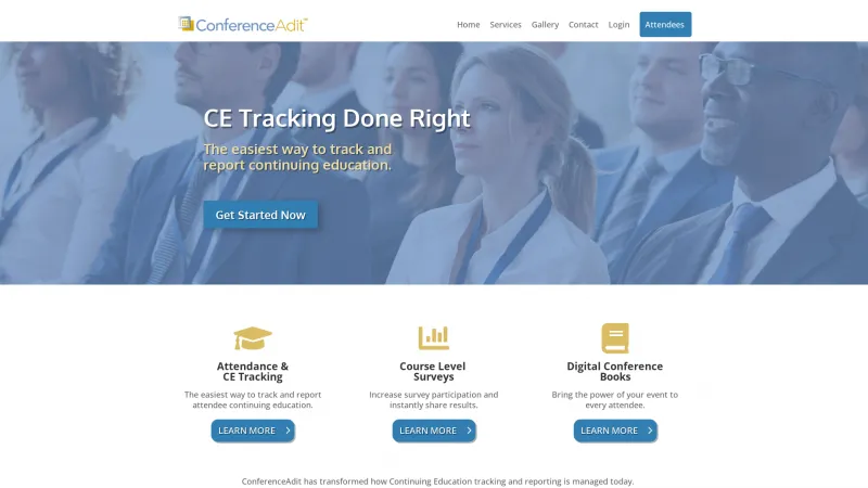 Homepage of ConferenceAdit