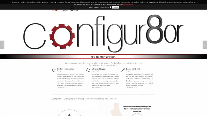 Homepage of Configur8or