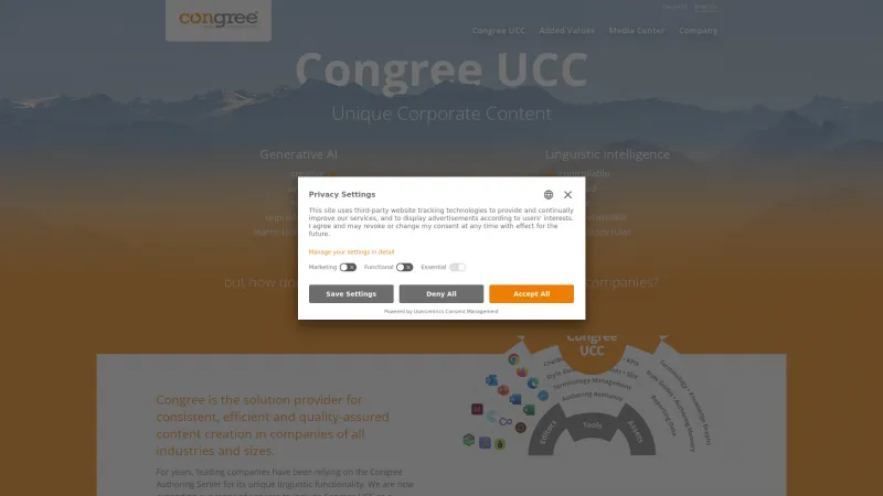 Homepage of Congree