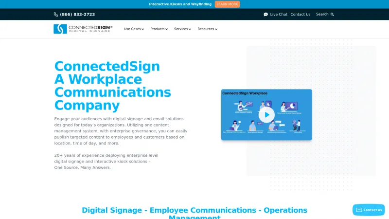 Homepage of ConnectedSign