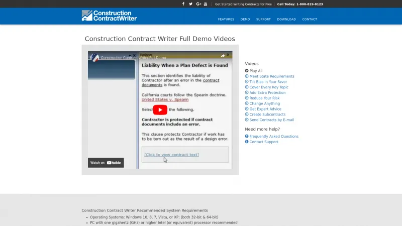 Homepage of Construction Contract Writer