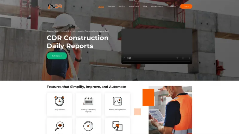 Homepage of Construction Daily Reports