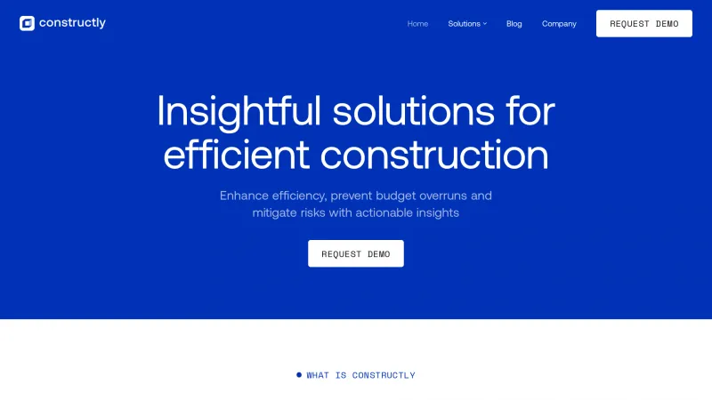 Homepage of Constructly