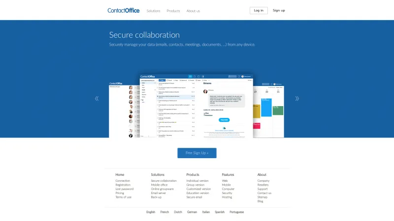 Homepage of ContactOffice