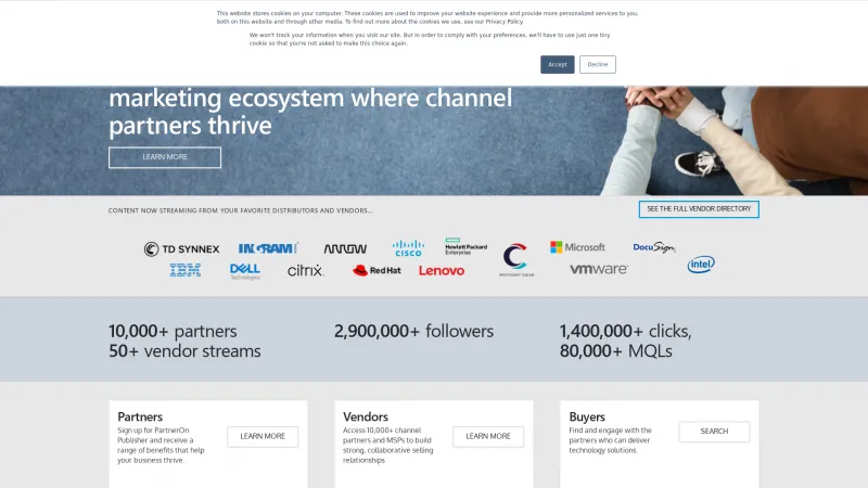 Homepage of ContentMX Cloud