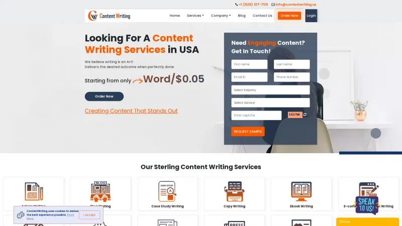 Homepage of ContentWriting