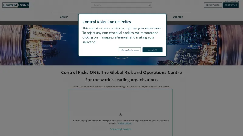 Homepage of Control Risks