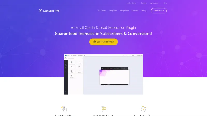 Homepage of Convert Pro