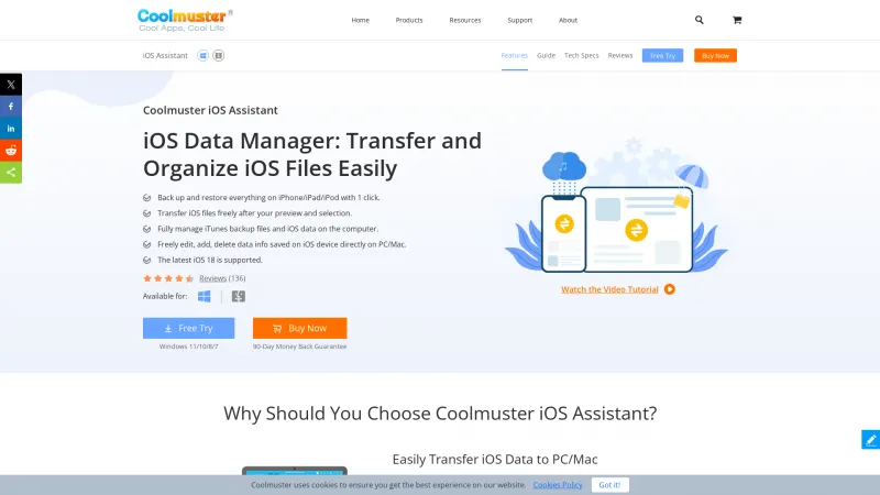 Homepage of Coolmuster iOS Assistant