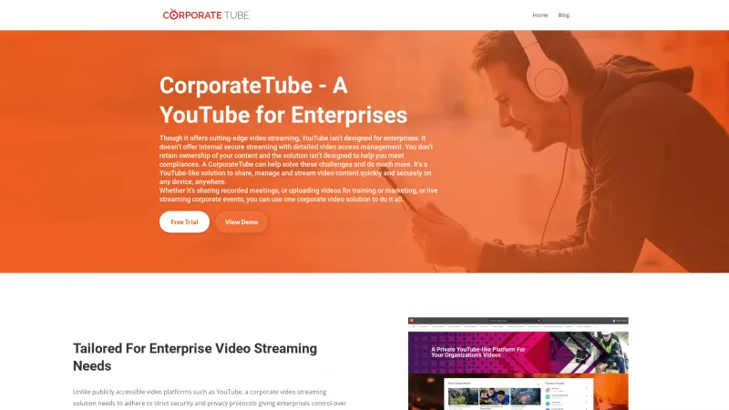 Homepage of CorporateTube