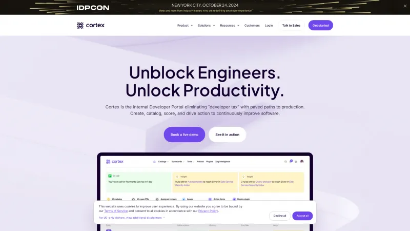 Homepage of Cortex