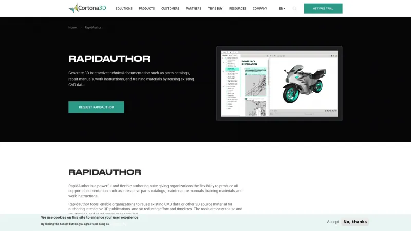 Homepage of Cortona3D RapidAuthor