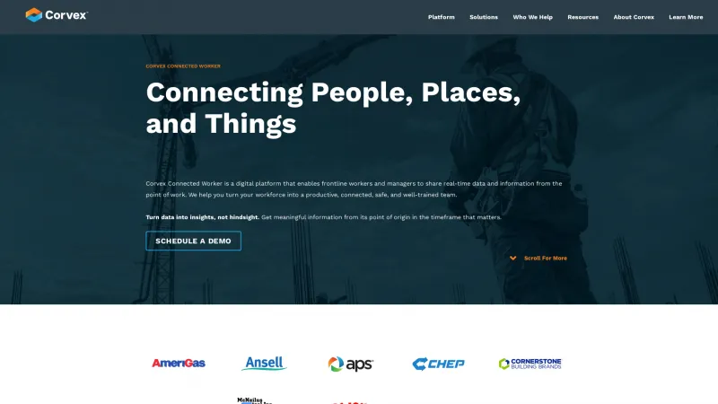 Homepage of Corvex