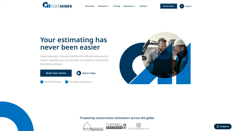 Homepage of CostMiner