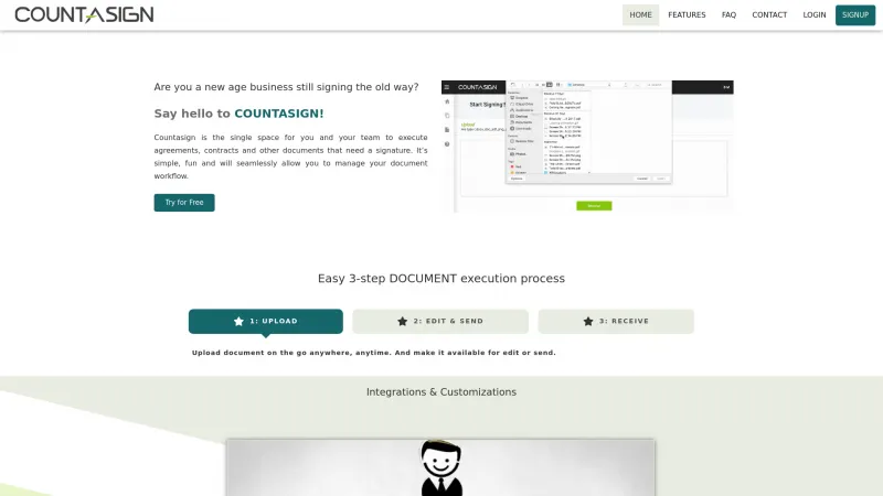 Homepage of Countasign