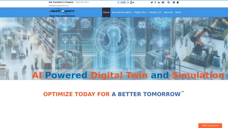 Homepage of Digital Twin Studio