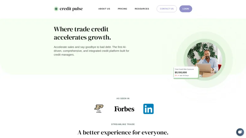 Homepage of Credit Pulse