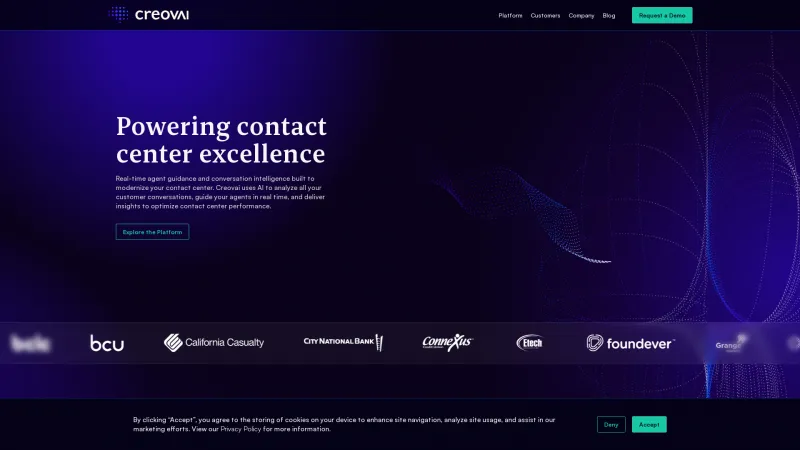 Homepage of Creovai