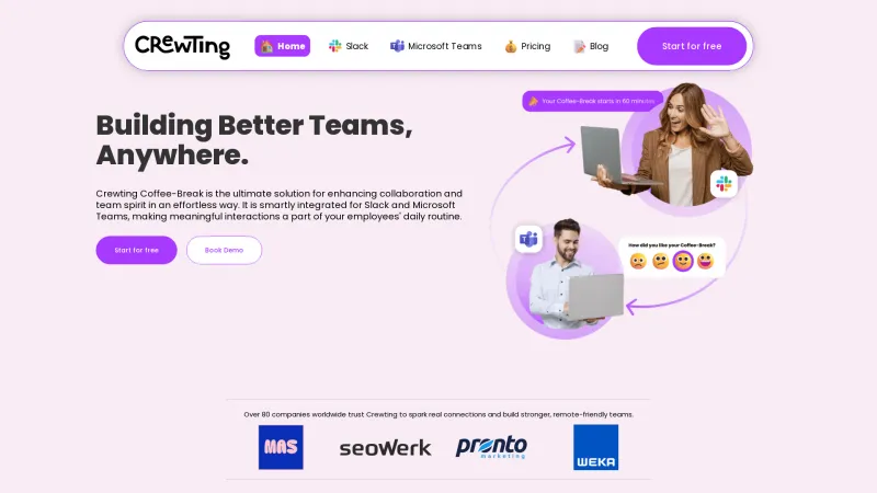 Homepage of Crewting