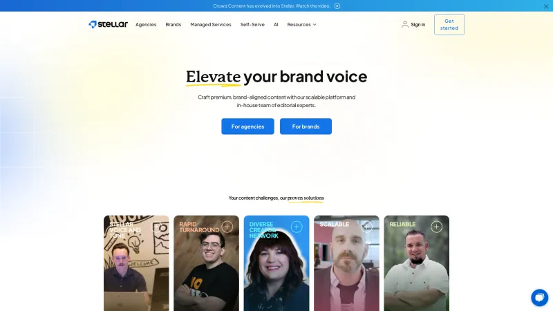 Homepage of Crowd Content