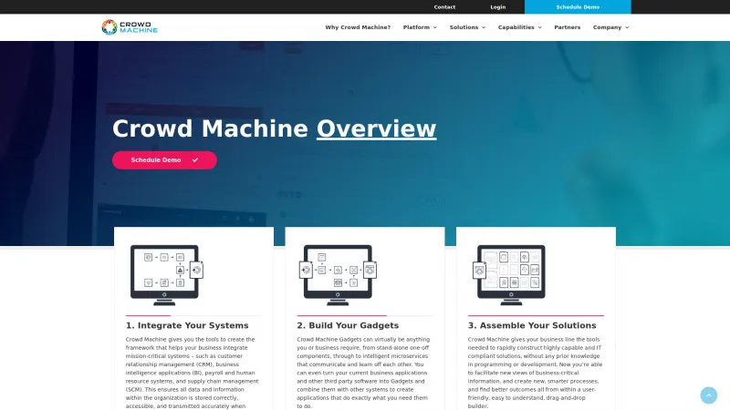 Homepage of Crowd Machine