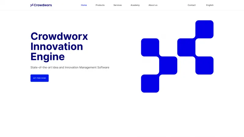 Homepage of CrowdWorx Innovation Engine