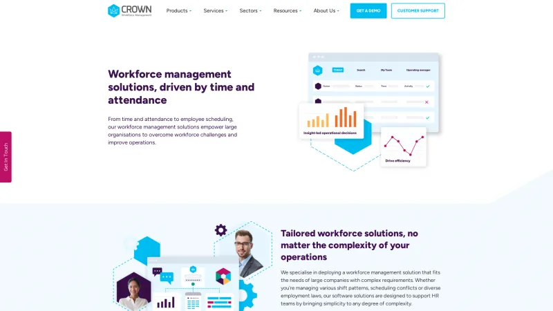 Homepage of Crown Workforce Management