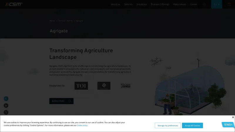 Homepage of Agrigate