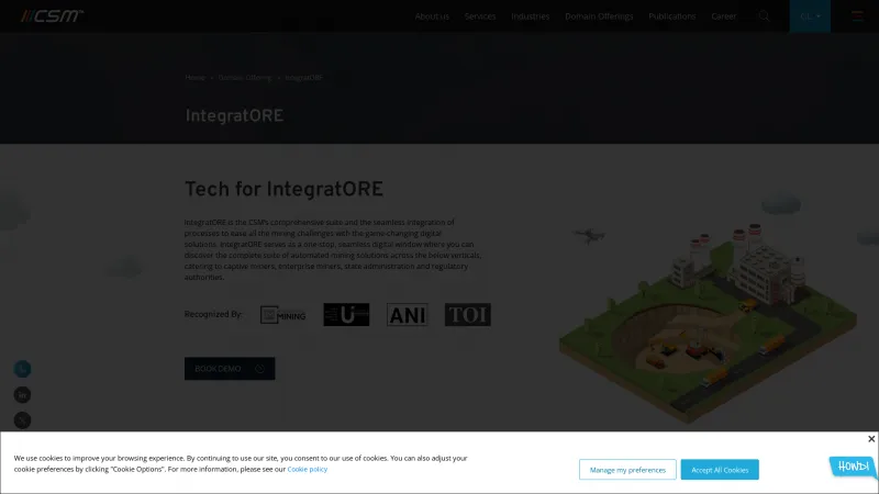 Homepage of IntegratORE