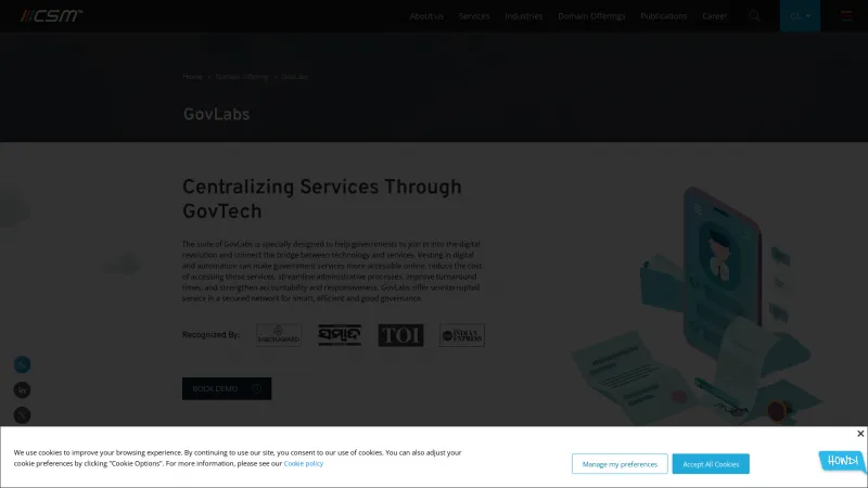 Homepage of GovLabs