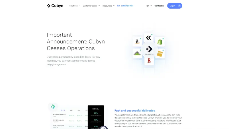 Homepage of Cubyn